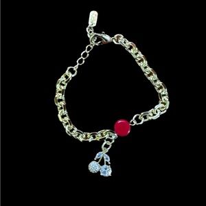 Gold plate 14k and Red Charm Bracelet